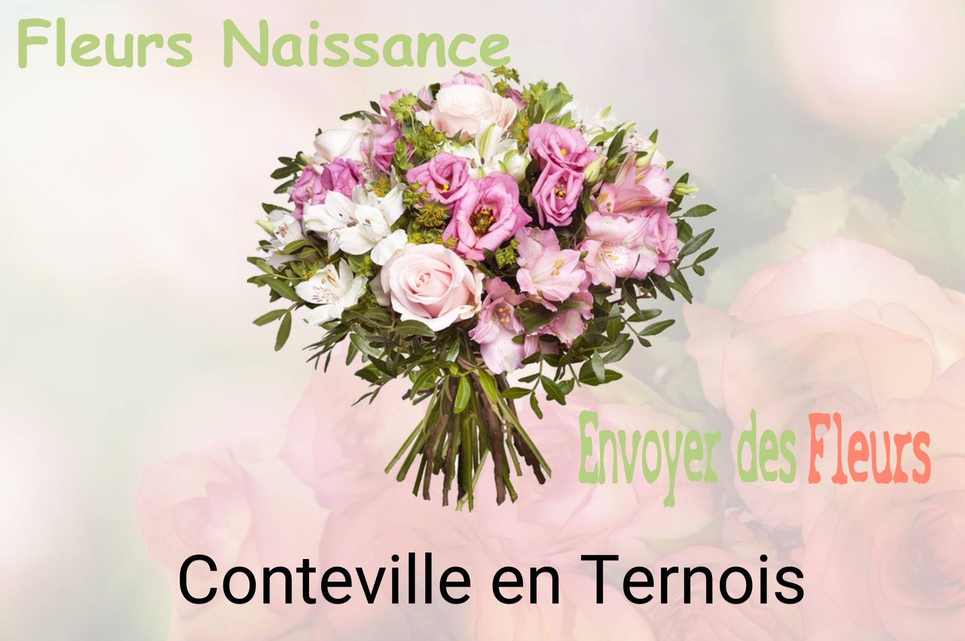 Bouquet de fleurs de naissance livré à Conteville-en-Ternois