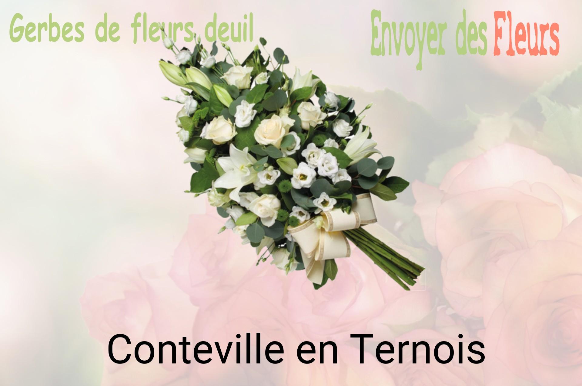 Gerbe de fleurs de deuil livrée à Conteville-en-Ternois